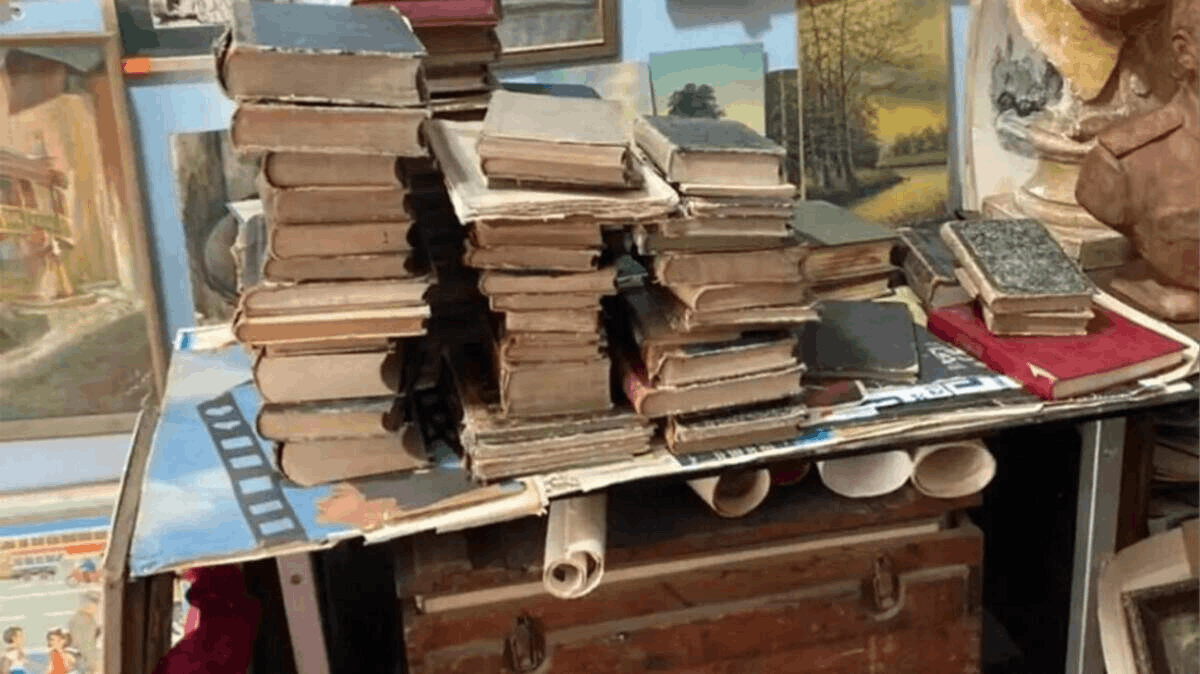 Rare books in a European library