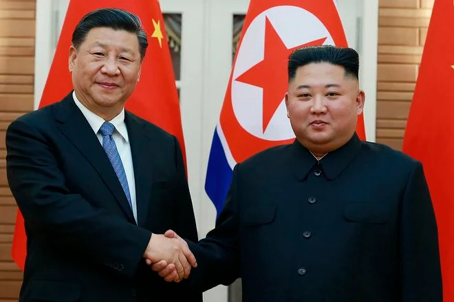 Chinese and North Korean leaders meeting