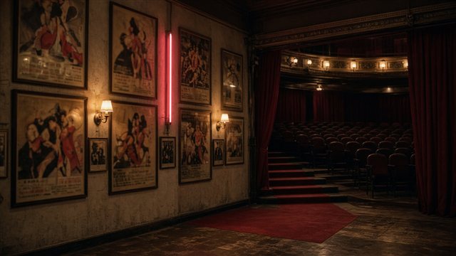 Hong Kong cinema foyer suggesting the decline of a once-golden film industry