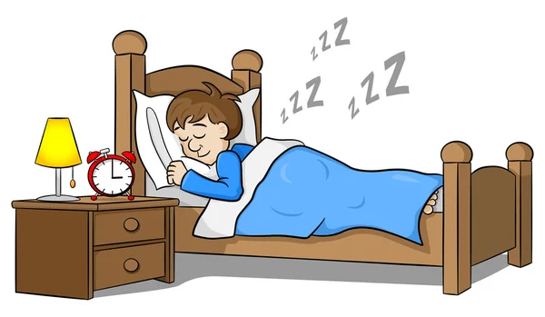 Person sleeping peacefully in bed